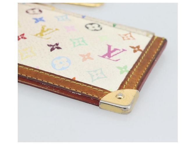 LOUIS VUITTON Monogram Multicolor Pochette Cles White M92655 LV Auth 192941 Bianco - vista 8