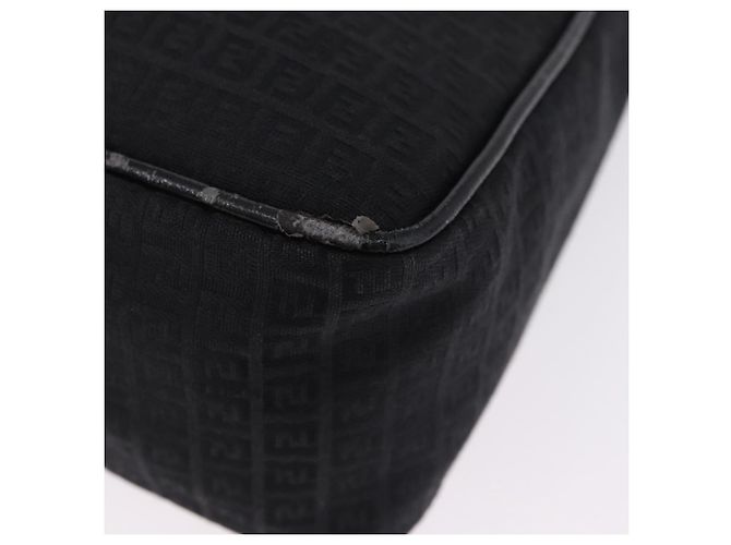 Borsa a tracolla FENDI Zucchino Canvas Nera Argento 8BR169 Auth 192840 Nero - vista 9