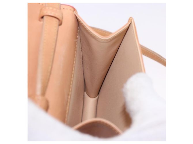 Céline Borsa a tracolla CELINE C Macadam in tela e scamosciato rosa e oro Auth 192028A D'oro - vista 19