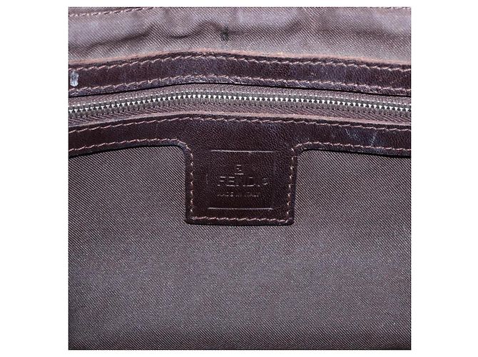 FENDI Zucca Canvas Handtasche Braun Silber Auth 192690A - Ansicht 17