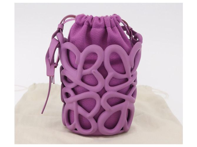Borsa a tracolla LOEWE Inflatable Pocket Bag in tela viola Auth 191480M Porpora - vista 12