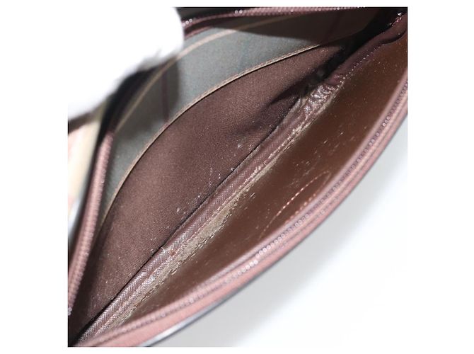 Borsa a Spalla Burberrys Nova Check in Tela Beige con Tonalità Oro Auth ep15344 - vista 12