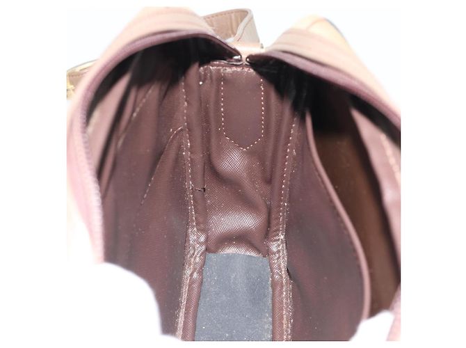 Borsa a Spalla Burberrys Nova Check in Tela Beige con Tonalità Oro Auth ep15344 - vista 19