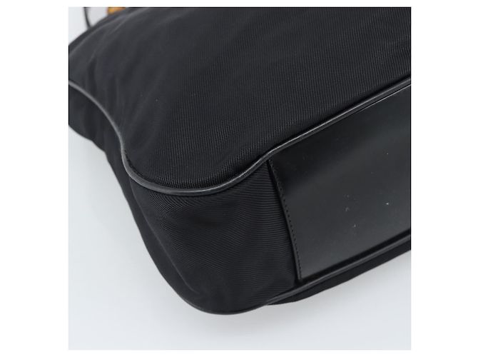 Bolsa de Mão GUCCI Bamboo Nylon 2way Preto Prata 001 1577 2615 Auth gh2147 - vista 16