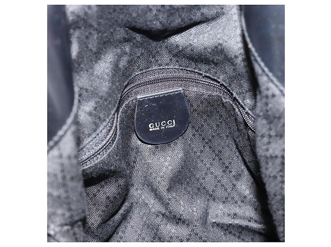 Bolsa de Mão GUCCI Bamboo Nylon 2way Preto Prata 001 1577 2615 Auth gh2147 - vista 18