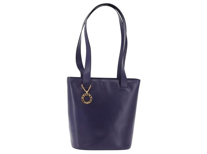 Céline Borsa a Spalla CELINE Circle in Pelle Viola e Oro Auth bs36092A D'oro Porpora - vista 13