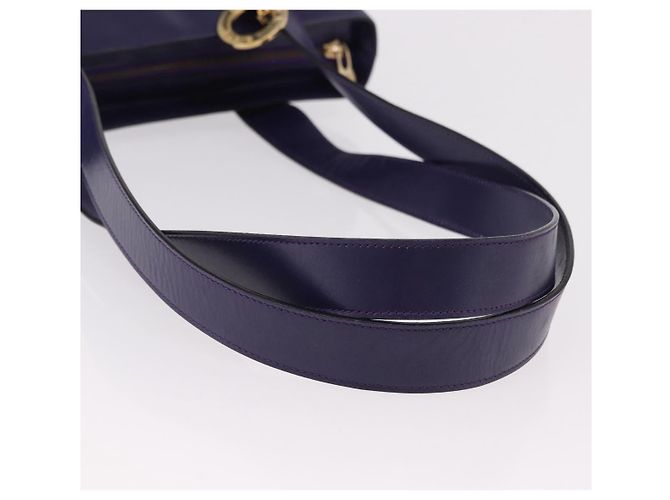 Céline Borsa a Spalla CELINE Circle in Pelle Viola e Oro Auth bs36092A D'oro Porpora - vista 7