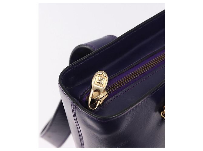 Céline Borsa a Spalla CELINE Circle in Pelle Viola e Oro Auth bs36092A D'oro Porpora - vista 9