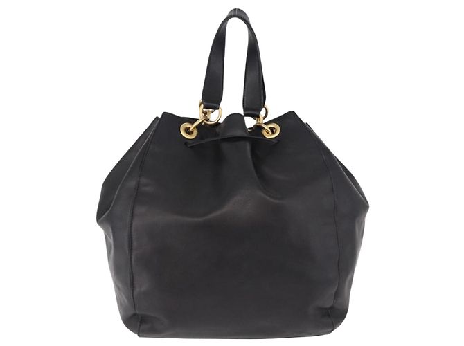 Céline Borsa CELINE in pelle nera e oro Auth bs36094V Nero D'oro - vista 2
