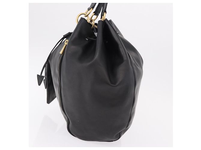 Céline Borsa CELINE in pelle nera e oro Auth bs36094V Nero D'oro - vista 3