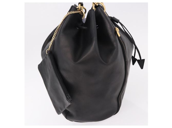 Céline Borsa CELINE in pelle nera e oro Auth bs36094V Nero D'oro - vista 4