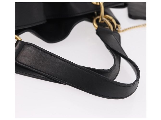 Céline Borsa CELINE in pelle nera e oro Auth bs36094V Nero D'oro - vista 7