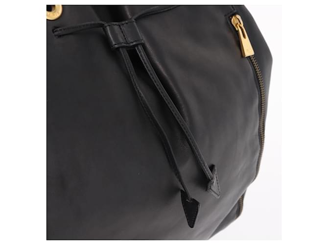 Céline Borsa CELINE in pelle nera e oro Auth bs36094V Nero D'oro - vista 9