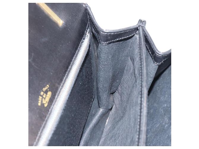 GUCCI Handtasche aus Leder Schwarz Gold 319795 Auth 192984A Golden - Ansicht 20