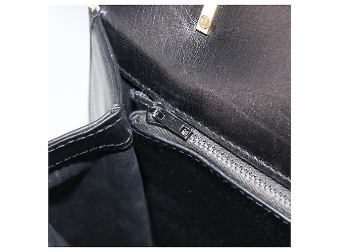 GUCCI Handtasche aus Leder Schwarz Gold 319795 Auth 192984A Golden - Ansicht 22