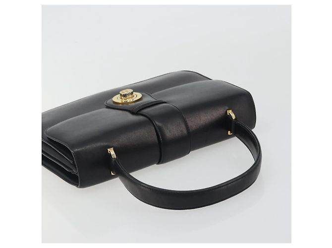 GUCCI Handtasche aus Leder Schwarz Gold 319795 Auth 192984A Golden - Ansicht 6