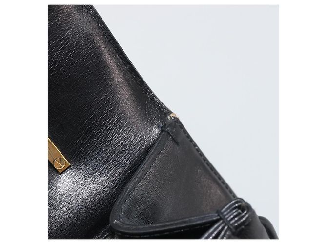 GUCCI Handtasche aus Leder Schwarz Gold 319795 Auth 192984A Golden - Ansicht 8