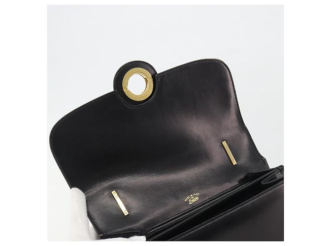 GUCCI Handtasche aus Leder Schwarz Gold 319795 Auth 192984A Golden - Ansicht 9