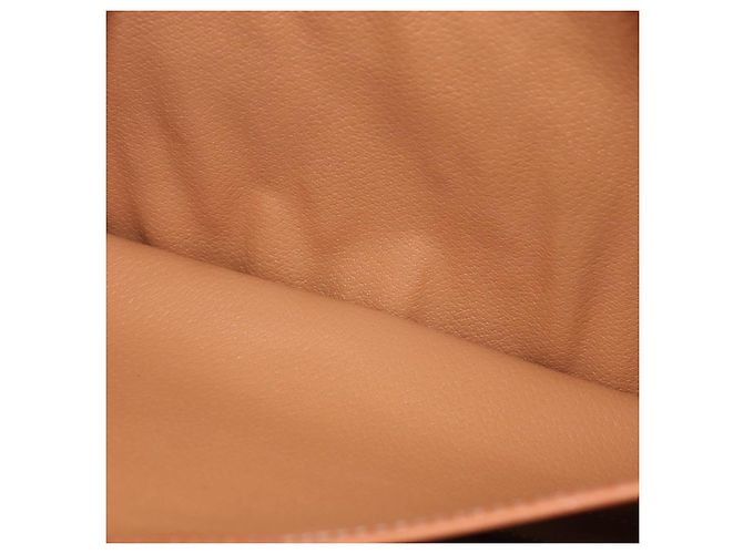 Céline Clutch CELINE Macadam in PVC e pelle marrone con finiture dorate Auth 192724A - vista 11