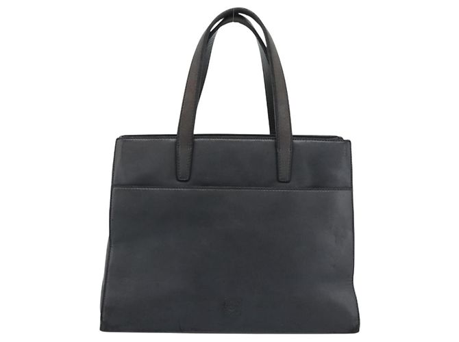 Borsa a mano LOEWE in pelle grigio argento Auth 192826A Marrone - vista 13