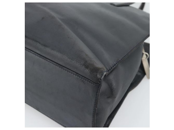 Borsa a mano LOEWE in pelle grigio argento Auth 192826A Marrone - vista 15