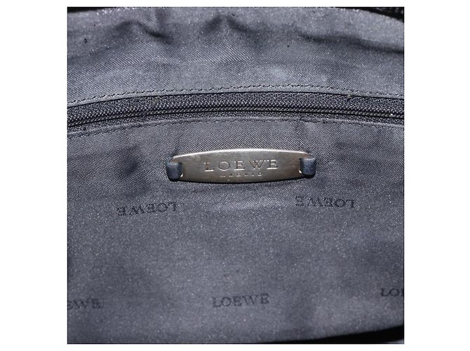 Borsa a mano LOEWE in pelle grigio argento Auth 192826A Marrone - vista 17