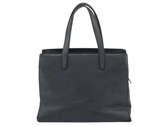 Borsa a mano LOEWE in pelle grigio argento Auth 192826A Marrone - vista 2
