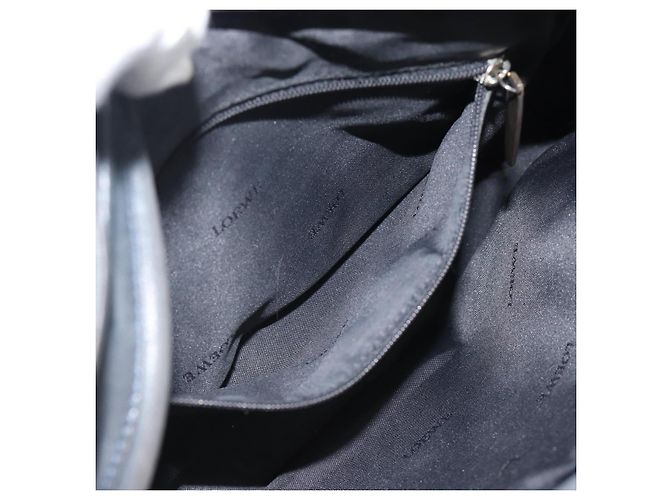 Borsa a mano LOEWE in pelle grigio argento Auth 192826A Marrone - vista 21