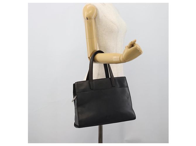 Borsa a mano LOEWE in pelle grigio argento Auth 192826A Marrone - vista 24