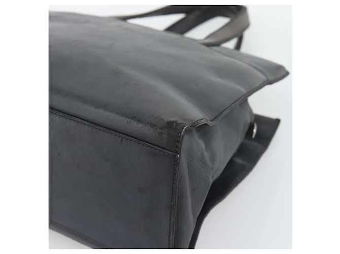 Borsa a mano LOEWE in pelle grigio argento Auth 192826A Marrone - vista 9