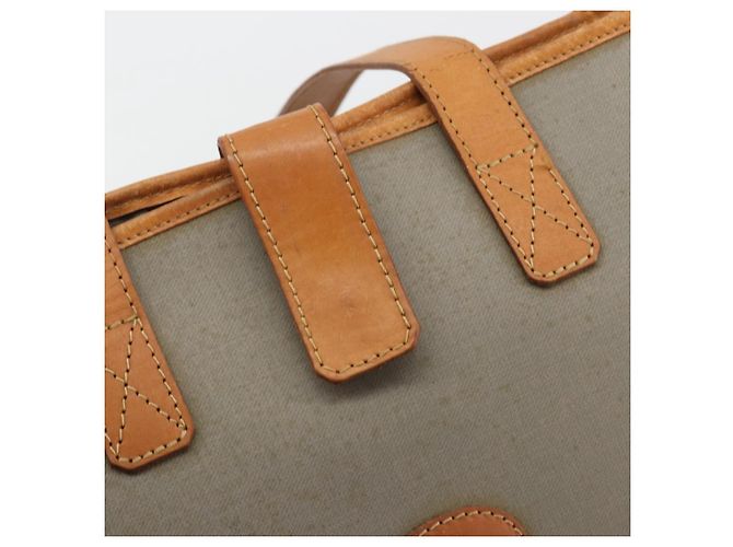 Borsa Tote Christian Dior in PVC e tela Grigio Oro Auth gh2170 Marrone D'oro - vista 11