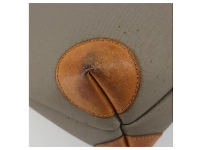 Borsa Tote Christian Dior in PVC e tela Grigio Oro Auth gh2170 Marrone D'oro - vista 16