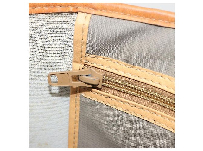 Borsa Tote Christian Dior in PVC e tela Grigio Oro Auth gh2170 Marrone D'oro - vista 21