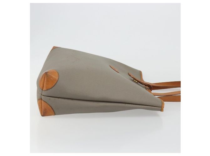 Borsa Tote Christian Dior in PVC e tela Grigio Oro Auth gh2170 Marrone D'oro - vista 3