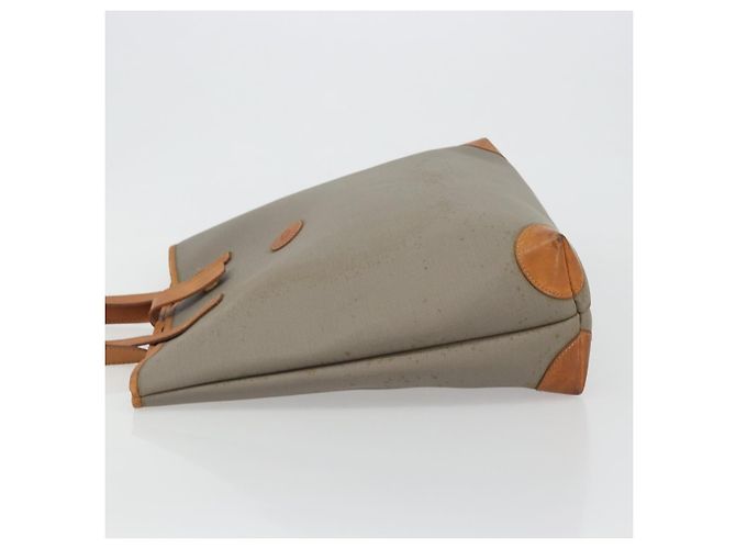 Borsa Tote Christian Dior in PVC e tela Grigio Oro Auth gh2170 Marrone D'oro - vista 4