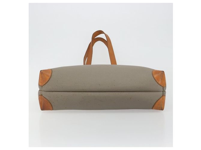 Borsa Tote Christian Dior in PVC e tela Grigio Oro Auth gh2170 Marrone D'oro - vista 5