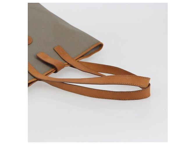 Borsa Tote Christian Dior in PVC e tela Grigio Oro Auth gh2170 Marrone D'oro - vista 7