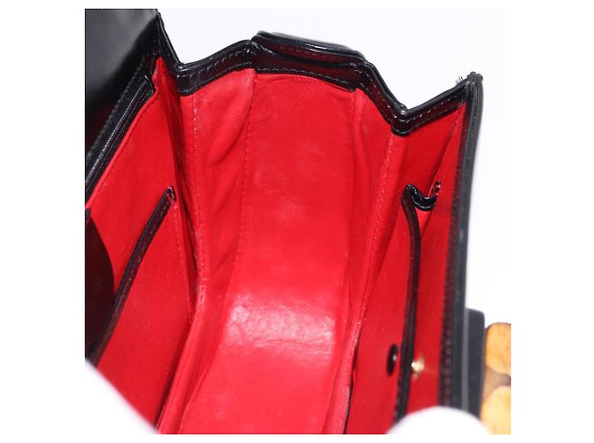 Borsa a mano GUCCI Bamboo in pelle 2way Nero Oro 000 1364 0633 Auth bs36097V D'oro - vista 21