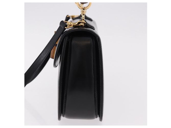 Borsa a mano GUCCI Bamboo in pelle 2way Nero Oro 000 1364 0633 Auth bs36097V D'oro - vista 3