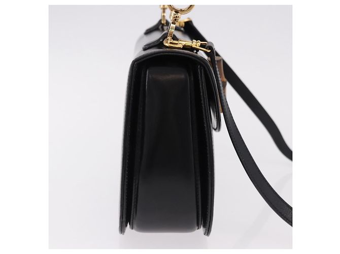 Borsa a mano GUCCI Bamboo in pelle 2way Nero Oro 000 1364 0633 Auth bs36097V D'oro - vista 4