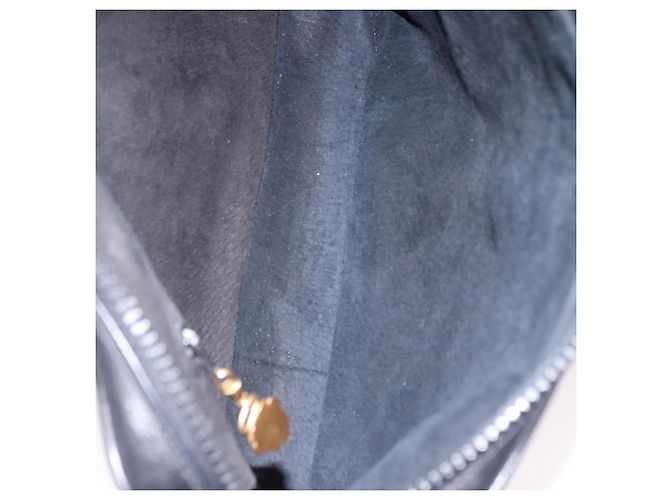 Borsa a Spalla GUCCI Horsebit Web Sherry Line in Pelle Nera e Oro Auth 192187A Nero D'oro - vista 11