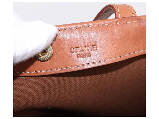 Céline Borsa Tote CELINE Macadam in PVC e pelle Beige Auth 192728 - vista 10