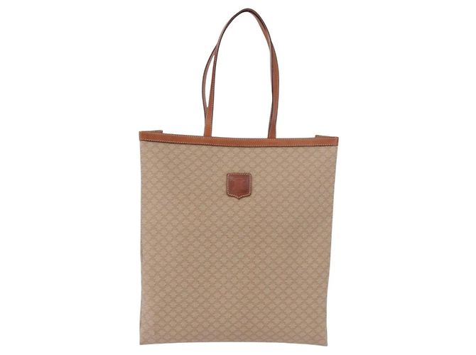 Céline Borsa Tote CELINE Macadam in PVC e pelle Beige Auth 192728 - vista 13
