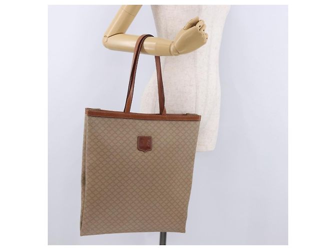 Céline Borsa Tote CELINE Macadam in PVC e pelle Beige Auth 192728 - vista 21