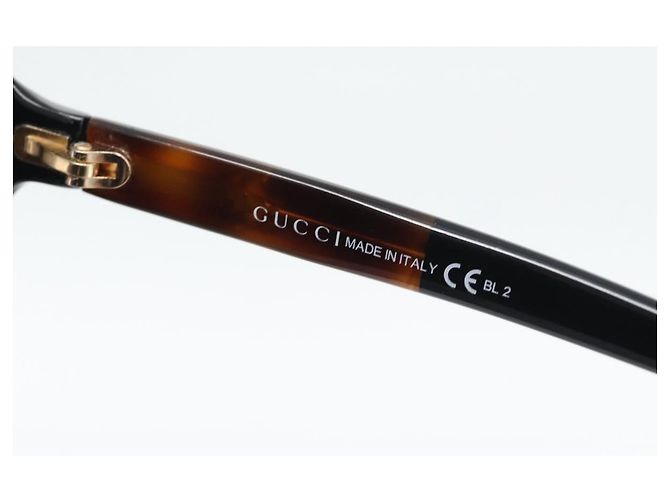 Gafas de sol GUCCI de plástico marrón oscuro oro Auth ep15136A Dorado - vista 11