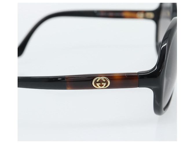 Gafas de sol GUCCI de plástico marrón oscuro oro Auth ep15136A Dorado - vista 5