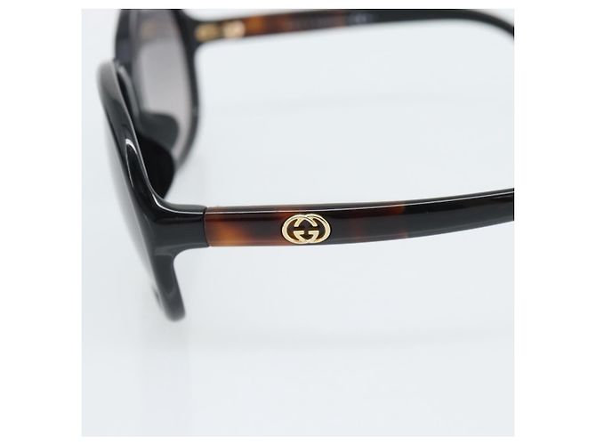 Gafas de sol GUCCI de plástico marrón oscuro oro Auth ep15136A Dorado - vista 7