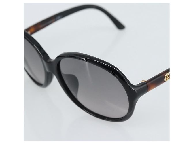 Gafas de sol GUCCI de plástico marrón oscuro oro Auth ep15136A Dorado - vista 9