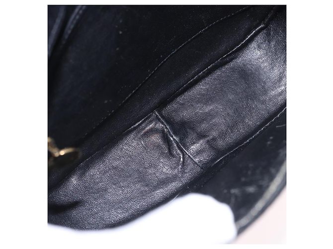 Céline Borsa a Spalla CELINE C Saluki Horse Carriage Nera Tonalità Oro Auth 191767A Nero - vista 12