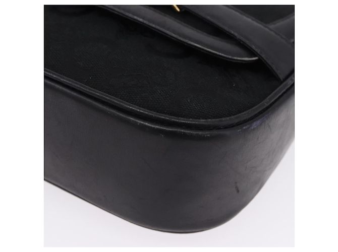 Céline Borsa a Spalla CELINE C Saluki Horse Carriage Nera Tonalità Oro Auth 191767A Nero - vista 14